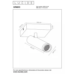 Lucide GRADO - Plafondspot - 1xGU10 (MR11) - Grijs ijzer Clearance