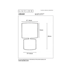 Lucide GREASBY - Tafellamp - Ø 14 cm - 1xE14 - Beige Online