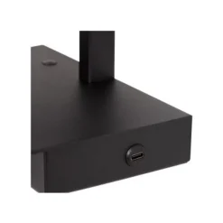 Lucide GREGORY Bedlamp-Zwart-1xE27-60W-Met USB oplaadpunt Discount
