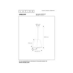 Lucide GREGORY Hanglamp-Zwart-Ø34,3-3xE27-60W-Staal Online