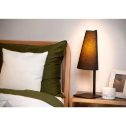 Lucide GREGORY Tafellamp-Zwart-1xE27-60W-Staal New