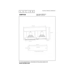 Lucide GRIFFON - Plafondspot - LED Dim to warm - GU10 - 2x12W 2200K/3000K - Wit Clearance