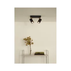 Lucide GRONY - Plafondspot - LED Dim to warm - GU10 - 2x5W 2200K/3000K - Zwart New