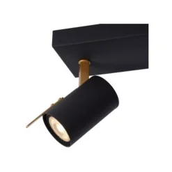 Lucide GRONY - Plafondspot - LED Dim to warm - GU10 - 2x5W 2200K/3000K - Zwart New