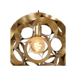 Lucide HANNELOR. Hanglamp-Mat Go.-Ø40-1xE27-40W-Metaal Outlet