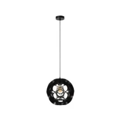 Lucide HANNELOR. Hanglamp-Zwart-Ø30-1xE27-40W-Metaal Best