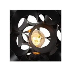 Lucide HANNELOR. Tafellamp-Zwart-Ø25-1xE27-40W-Metaal Hot