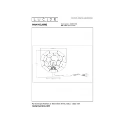 Lucide HANNELOR. Tafellamp-Zwart-Ø25-1xE27-40W-Metaal Hot