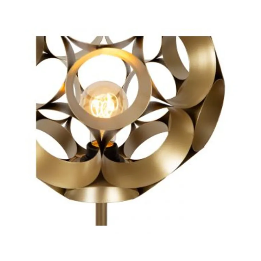 Lucide HANNELOR. Vloerlamp-Mat Go.-Ø30-1xE27-40W-Metaal Best