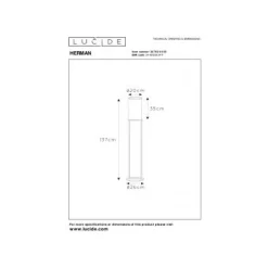 Lucide HERMAN Vloerlamp-Beige-Ø26-1xE27-40W-Katoen New