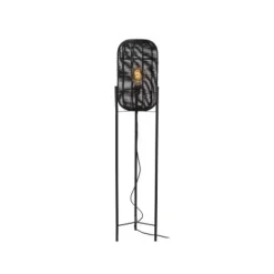 Lucide HERMINE - Vloerlamp - Ø 30 cm - 1xE27 - Zwart Outlet