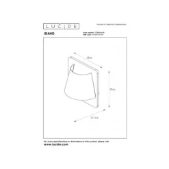 Lucide IDAHO - Wandlamp - 1xE14 - Grijs Discount