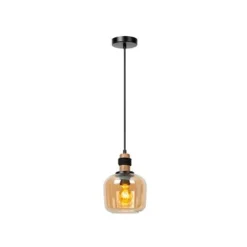 Lucide ILONA Hanglamp-Amber-Ø18-1xE27-40W-Glas Best