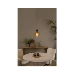 Lucide ILONA Hanglamp-Amber-Ø18-1xE27-40W-Glas Best