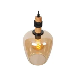 Lucide ILONA Hanglamp-Amber-Ø22-1xE27-40W-Glas Sale
