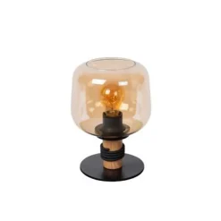 Lucide ILONA Tafellamp-Amber-Ø18-1xE27-40W-Glas New