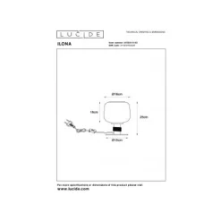 Lucide ILONA Tafellamp-Amber-Ø18-1xE27-40W-Glas New