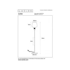 Lucide ILONA Vloerlamp-Amber-Ø34-1xE27-40W-Glas Hot