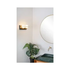 Lucide ISOBEL Wandlamp Badk.-Zwart-2xG9-33W-IP44-Glas Discount