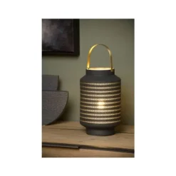 Lucide JAMILA - Tafellamp - Ø 15,5 cm - 1xE14 - Grijs