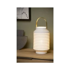 Lucide JAMILA - Tafellamp - Ø 15,5 cm - 1xE14 - Wit Clearance