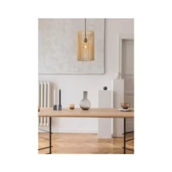 Lucide JANTINE - Hanglamp - Ø 26 cm - 1xE27 - Licht hout Hot