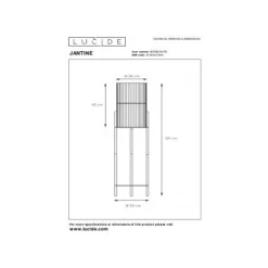 Lucide JANTINE - Vloerlamp - Ø 30 cm - 1xE27 - Licht hout Clearance