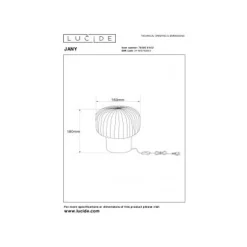 Lucide JANY - Tafellamp - Ø 16 cm - 1xE14 - Mat Goud / Messing Sale