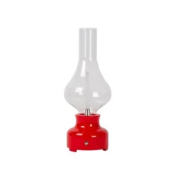 Lucide JASON Tafellamp-Rood-LED Dimb.-2W-3000K-3 StepDim Hot