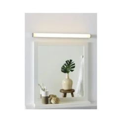Lucide JASPER - Spiegellamp Badkamer - LED - 1x16W 3000K - IP44 - Mat chroom