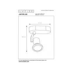 Lucide JASTER-LED - Plafondspot - LED - GU10 - 1x5W 2700K - Wit New