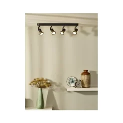 Lucide JASTER-LED - Plafondspot - LED - GU10 - 4x5W 2700K - Zwart New