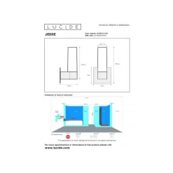 Lucide JESSE - Wandlamp Badkamer - 1xG9 - IP44 - Zwart Outlet