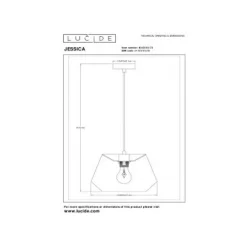 Lucide JESSICA Hanglamp-Nature.-1xE27-60W-Katoen New