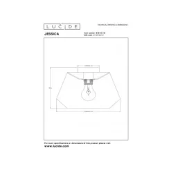 Lucide JESSICA Plafonnière-Zwart-1xE27-60W-Katoen New