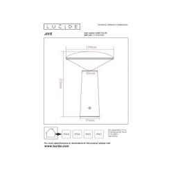 Lucide JIVE Tafellamp Buiten-Zwart-Ø13,7-LED Dimb.-3W Clearance