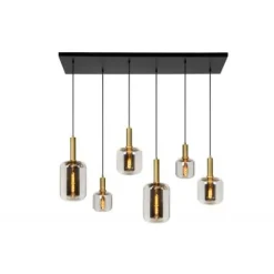 Lucide JOANET - Hanglamp - 6xE27 - Fumé New