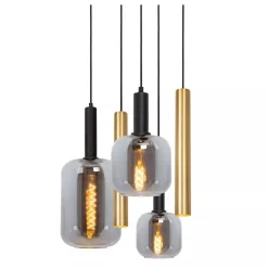 Lucide JOANET - Hanglamp - Ø 65 cm - 4xE27 - Messing Discount