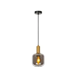 Lucide JOANET Hanglamp-Fumé-Ø16-1xE27-40W-Glas Outlet