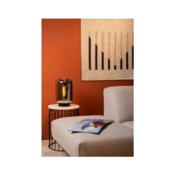 Lucide JOANET Tafellamp-Fumé-Ø22-1xE27-40W-Glas Outlet
