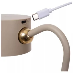 Lucide JOLAN - Oplaadbare Bureaulamp - Accu/Batterij - LED Dim to warm - 1x3,5W 2700K/5700K - Taupe