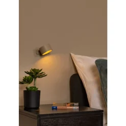 Lucide JOLAN - Oplaadbare Bureaulamp - Accu/Batterij - LED Dim to warm - 1x3,5W 2700K/5700K - Taupe
