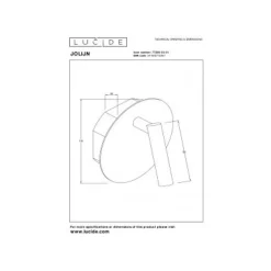 Lucide JOLIJN Bedlamp-Wit-Ø10,2-LED-2W-3000K