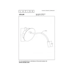 Lucide JOLIJN Bedlamp-Wit-Ø11-LED-2W-3000K Sale