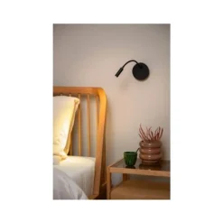Lucide JOLIJN Bedlamp-Zwart-Ø11-LED-2W-3000K Discount
