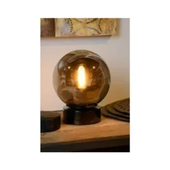 Lucide JORIT - Tafellamp - Ø 20 cm - 1xE27 - Fumé Discount