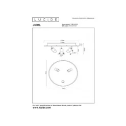 Lucide JUBEL Plafonnière-Mat Go.-Ø48-LED Dimb.-5W-2700K Discount