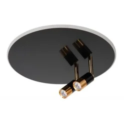 Lucide JUBEL Plafonnière-Zwart .-Ø40-LED Dimb.-5W-2700K Hot