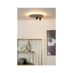 Lucide JUBEL Plafonnière-Zwart .-Ø40-LED Dimb.-5W-2700K Hot
