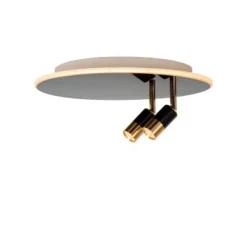 Lucide JUBEL Plafonnière-Zwart .-Ø40-LED Dimb.-5W-2700K Hot